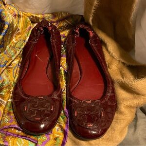 Tory Burch Deep Red Flats